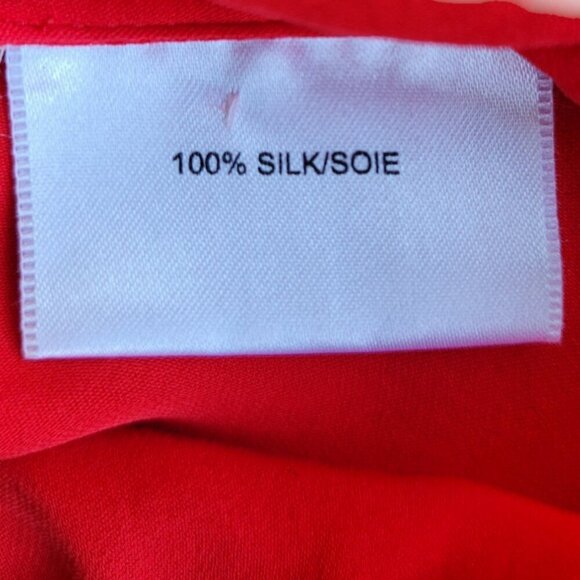 Haute Hippie Red Silk Tie-Front Blouse L - Picture 3 of 15